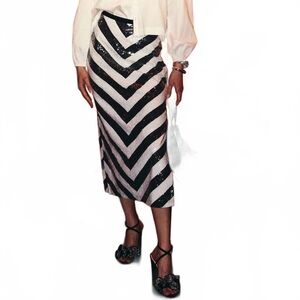 LOVE THE LABEL Augusta Skirt - Chevron Sequins